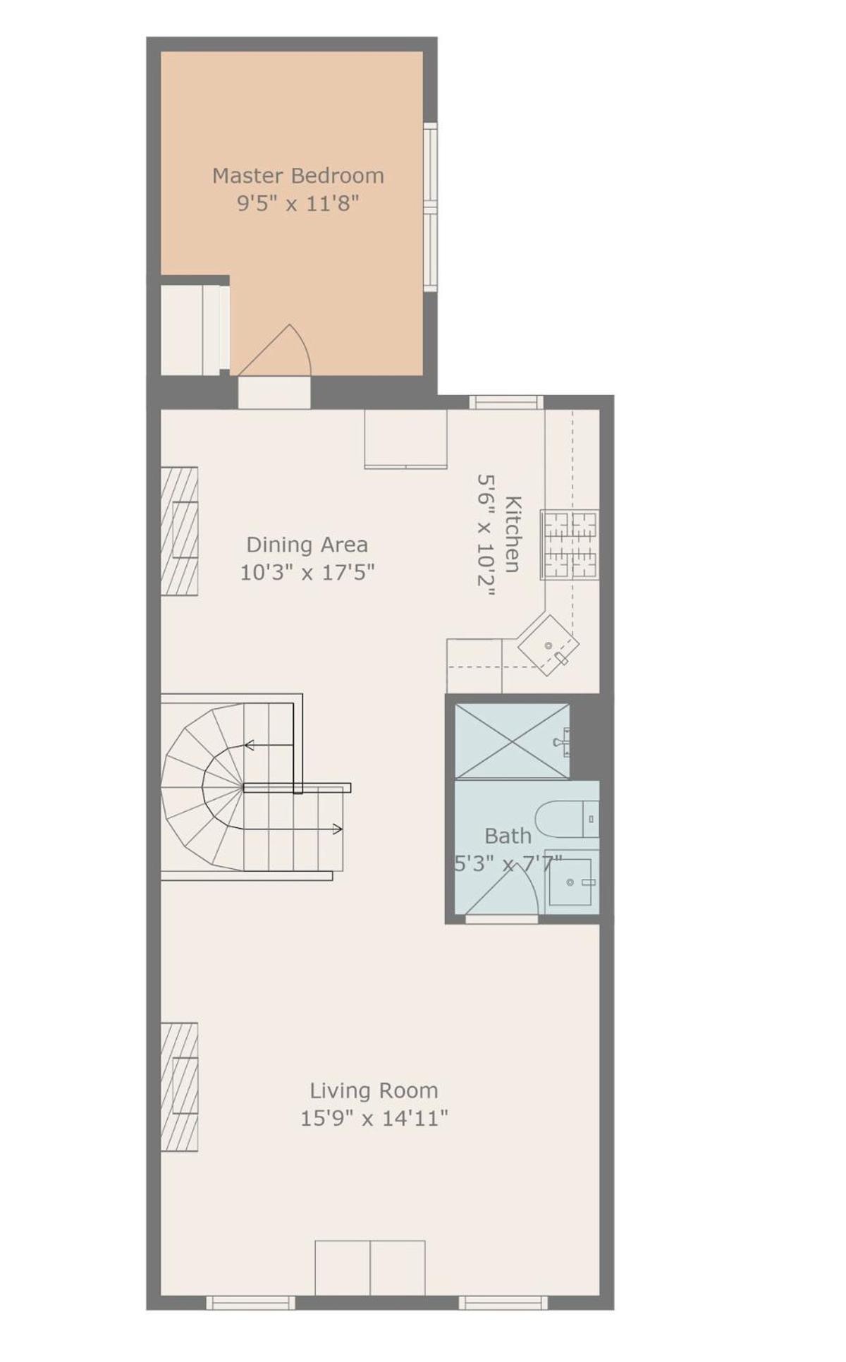 2br,2bath, 4beds, Sleeps 6, 10 Min To Nyc, 10 Min To Path Apartment